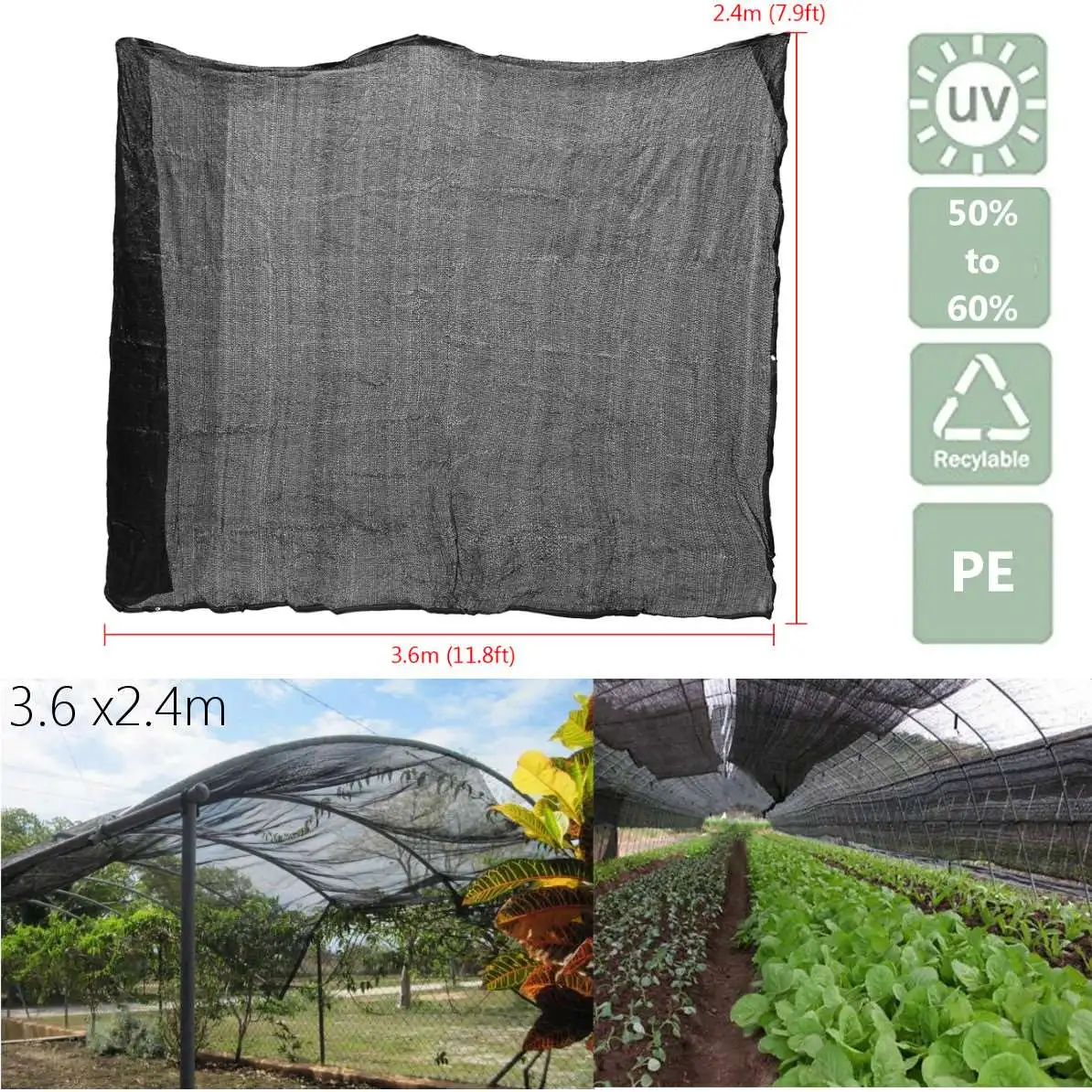 Buy PE Sunblock Shade Cloth for Plant Cover Greenhouse