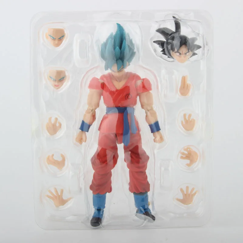 SHF Dragon Ball Z Super Saiyan Son Goku синяя фигурка для волос 16 см