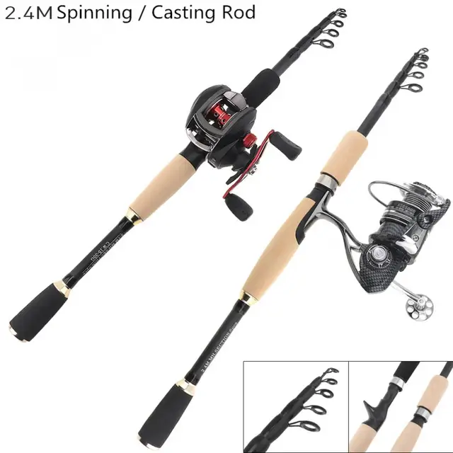 Best Price 2.4m 6 Section Carbon Fiber Lure Fishing Rod Ultra Light Spinning / Casting Fishing Pole Best Price 2.4m 6 Section Carbon Fiber Lure Fishing Rod Ultra Light Spinning / Casting Fishing Pole