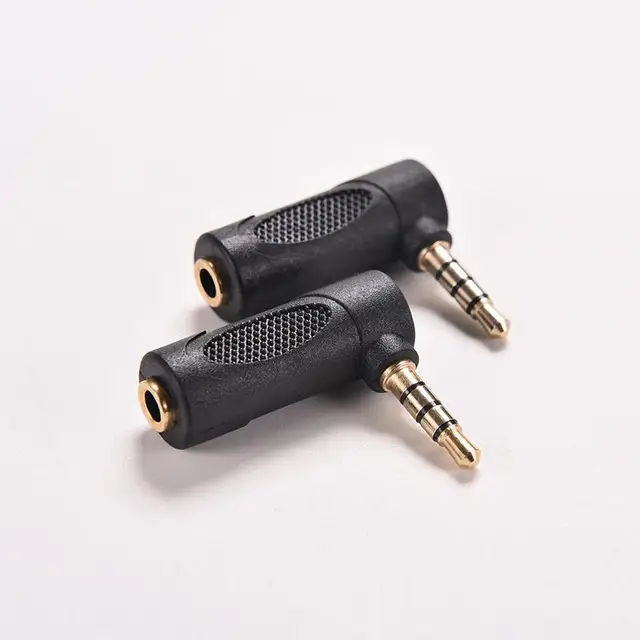 1/8" 3.5mm L Shape AUX Headphone Jack Adapter Converter 90 Degree 3