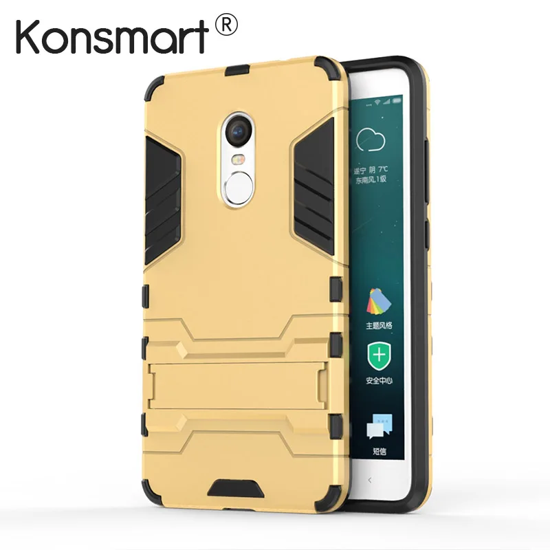 

KONSMART Case For Xiaomi Redmi Note 4X Hybrid Hard Back Cover Redmi Note 4 Global Version Stand Case Kickstand Phone Cases 5.5