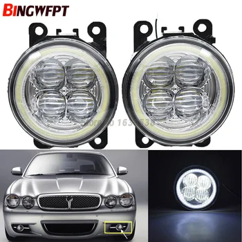 

2x Super Bright Angel Eyes White Blue Led Fog light Lamp For Jaguar XJ X358 2007 2008 2009