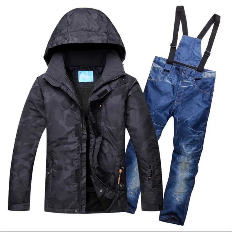 Download 2018 Men Ski Suit Snowboard Suit Thermal Jacket Pant ...