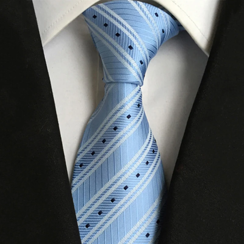 Hots 8 см галстук для мужчин и для женщин ширина полосатый галстук Gravata серый синий Свадебная вечеринка средства ухода за кожей шеи галстуки
