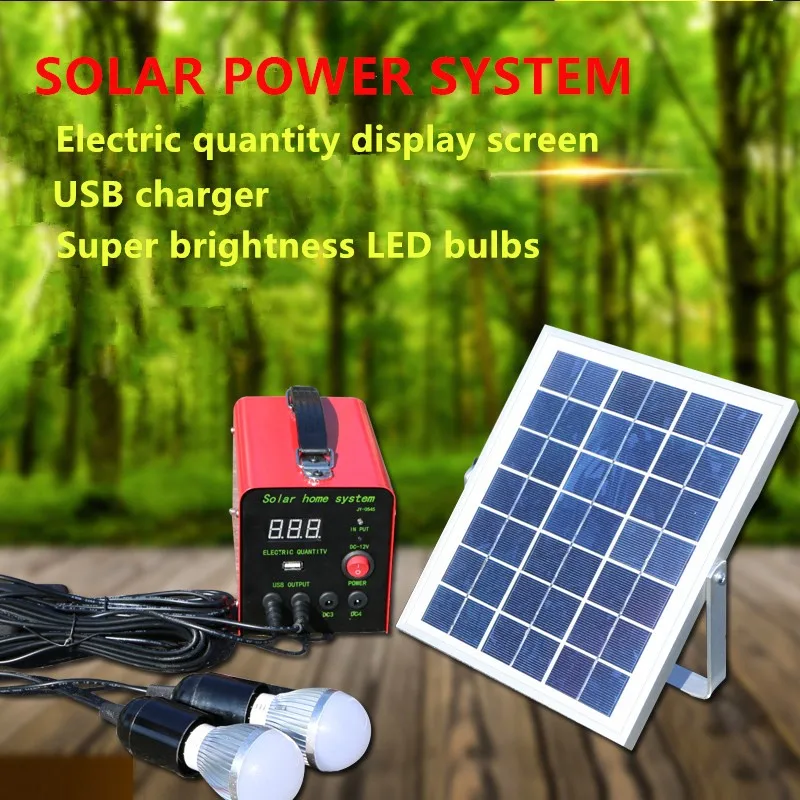 Outdoor/Indoor 5W Solar Lamp Powered Led Bulb Lamp Solar Energy Lamp led Lighting Solar Panel Camp Night Travel Used 8 Hours