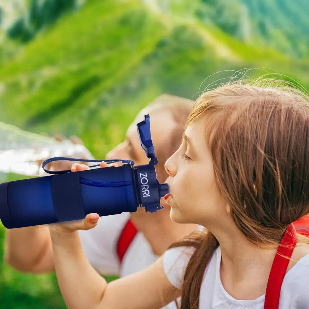 ZORRI бутылка для воды для спорта на открытом воздухе Тритан материал Протеин шейкер Кемпинг Туризм Bpa бесплатно детская бутылка для воды Borraccia Gourde