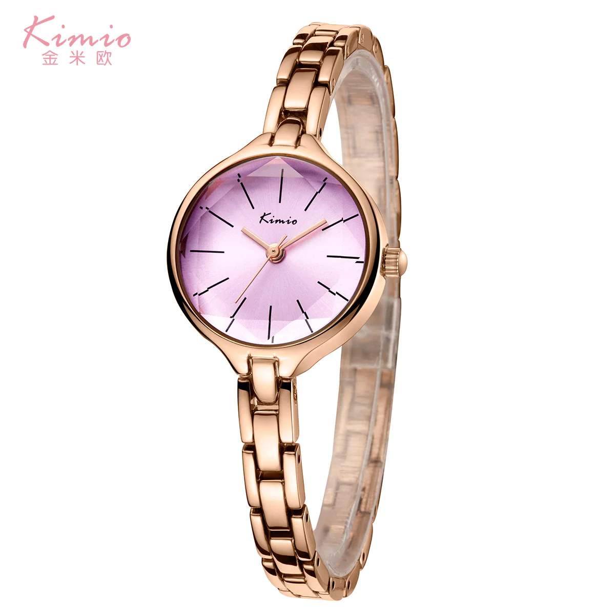 

KIMIO Quartz Diamond Wrist Watch Alloy Rose Gold Women Bracelet Watch Women Dress Woman Watches Luxury Brand Ladies Watch K6265S