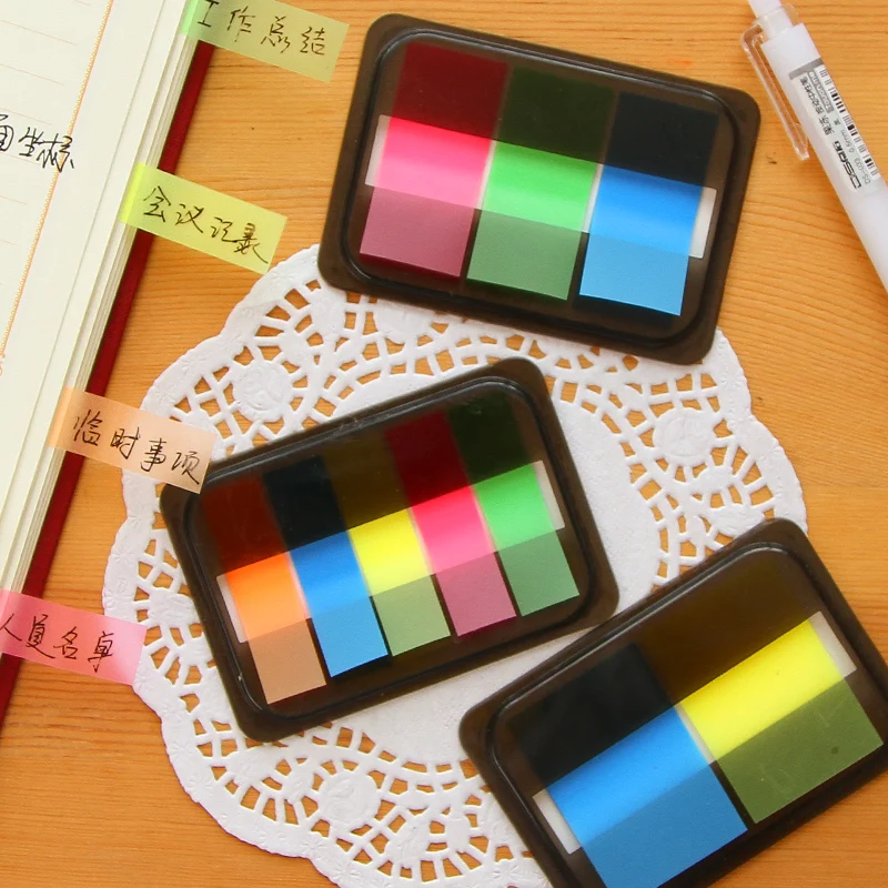 

Kawaii Mini Memo Pad Sticky Marker new Stationery Sticker Post Notes Paper Bookmark Memo Pad 100 sheets sticky notes