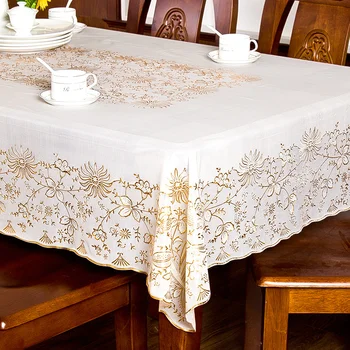 

Wedding Lace Table Cloth Translucent Table Cover Waterproof Heat-proof Embroidered PVC Tea Tablecloth Home Table Decor