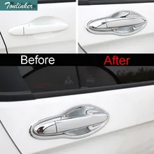 Tonlinker 2 PCS Car Styling DIY ABS Chrome reversing mirror light strip cover case Stickers for HONDA GERIZ 2015-16 accessories