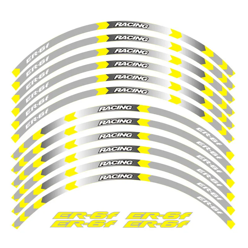 Новые наклейки на колеса мотоцикла наклейки на шины Водонепроницаемые Светоотражающие наклейки декоративные накладки пленка для KAWASAKI ER-6F