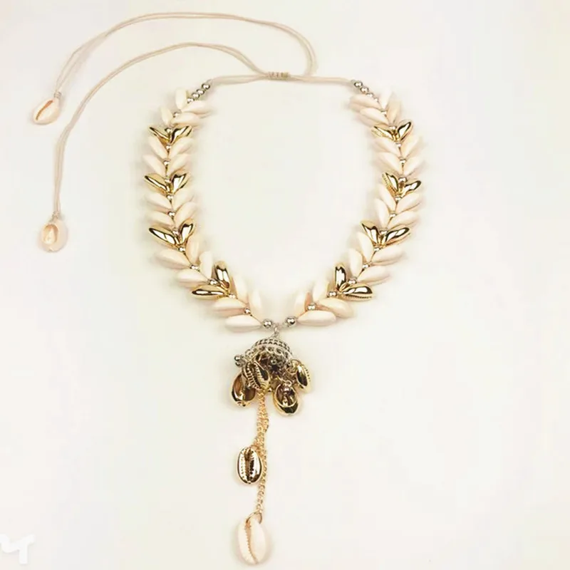 

aliexpress jewellery bohemian womens necklaces jewelry bijoux femme boho beach summer natural stone cowry sea shell necklace