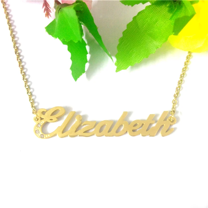 FairLadyHood индивидуальное именное ожерелье s Elizabeth Кулоны ожерелье женское мужское Золотое колье ожерелье подарок подружки невесты