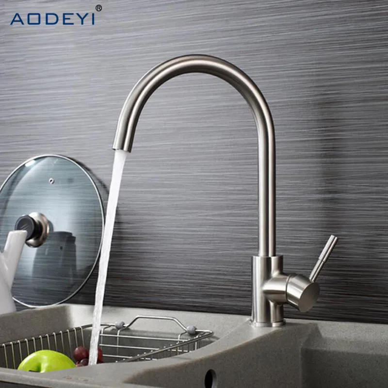 Big Promotion Solid 304 Stainless Steel Hot and Cold Kitchen Faucet Sink Mixer Tap with Aerator