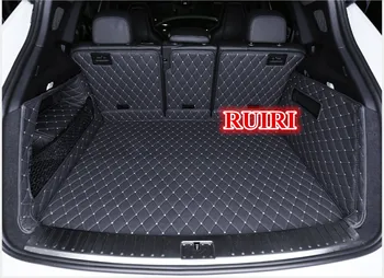 

Good quality mats! Full set car trunk mats for Porsche Cayenne E3 2019 waterproof boot carpets cargo liner mat for Cayenne 2018