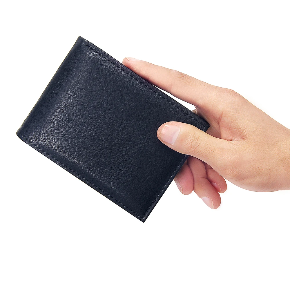 عارضة الرجال محافظ جلدية الصلبة الفاخرة محفظة الرجال بو الجلود ضئيلة Bifold قصيرة المحافظ حامل بطاقة الائتمان الأعمال الذكور محفظة