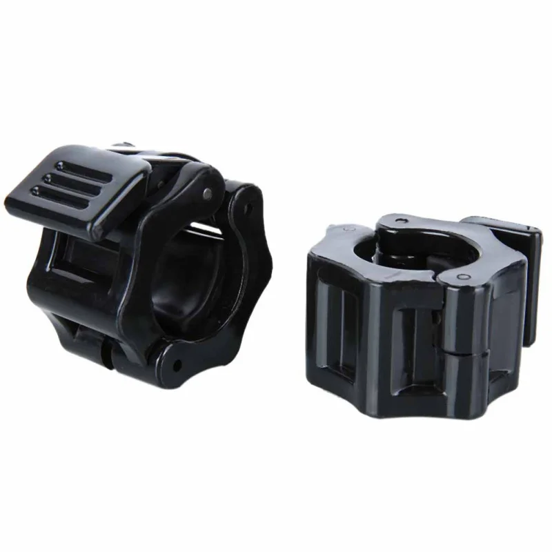 1 Pair 25mm Barbell Collar Lock Dumbell Clips Clamp Weight lifting Bar Comfortable Dumbbell Fitness Body Building Clips Lock Jaw