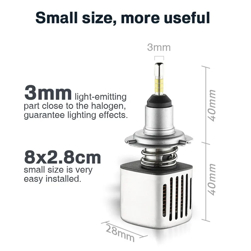 4 Sides SAMSUNG Chips H1 LED H7 Headlamp 11200LM D2S H4 H9 H11 9005 D3S D4S 9006 HB4 D1S Car Headlight Bulb 6500K Fog Lights 12V