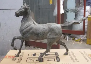 

Chinese Folk classical Bronze Copper Zodiac Year foal War Horse Art statue
