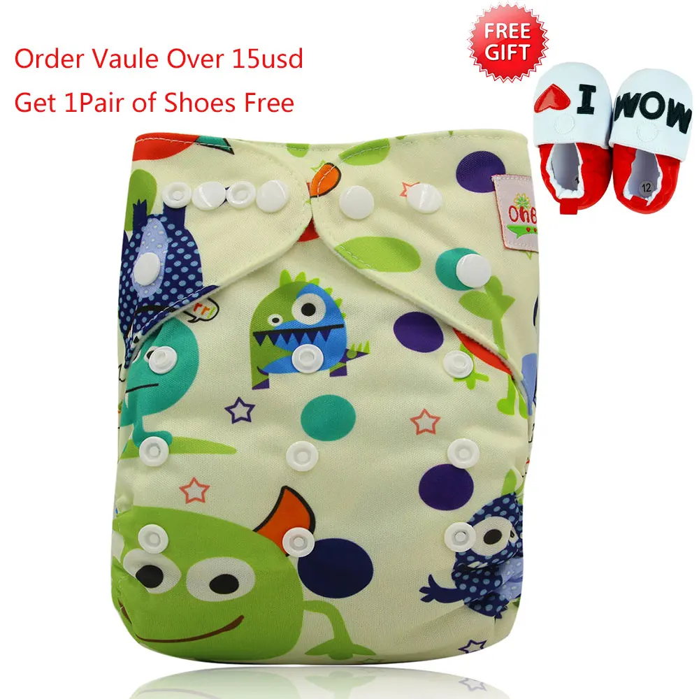 Ohbabyka One Size Pocket Cloth Diaper Washable Reusable Infant Nappy