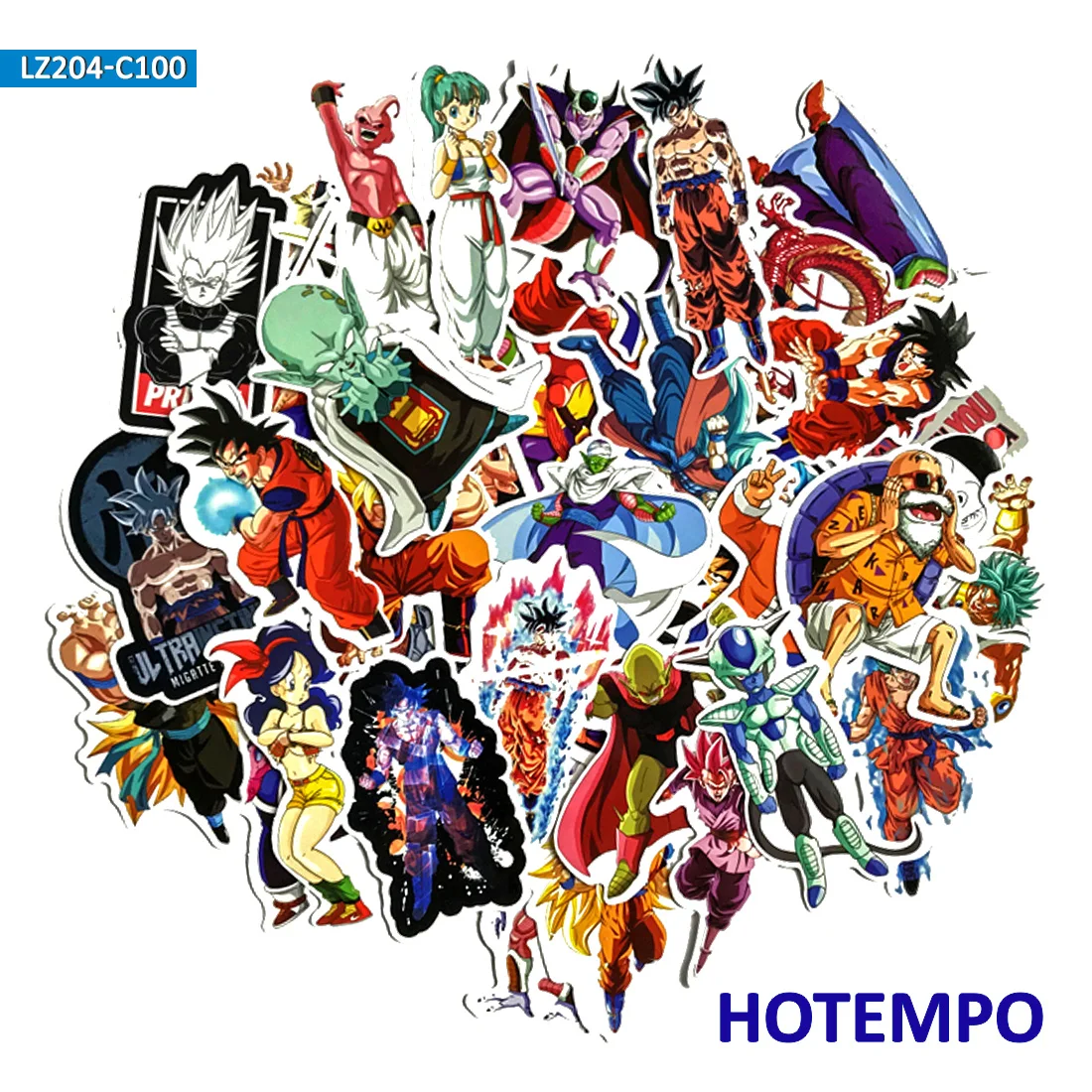 100pcs Not repeat Dragon Ball Sticker Goku for Mobile Phone Laptop Luggage Skateboard Fixed Gear Bike Guitar Case Decal Stickers 100pcs Not repeat Dragon Ball Sticker Goku for Mobile Phone Laptop Luggage Skateboard Fixed Gear Bike Guitar Case Decal Stickers