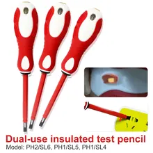 2 в 1 отвертка с двойной головкой Электрический тестер ручка 1000 в детектор напряжения инструмент Отвертка Инструмент