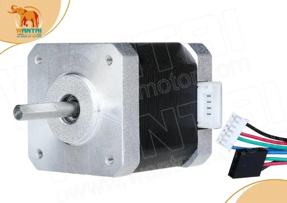 В ЕС! 1 шт. Nema 17 Wantai шаговый двигатель, 42BYGHW811L20P1-X2, 4800г. См, 2.5A, плоский Вал, 3D принтер Reprap I3