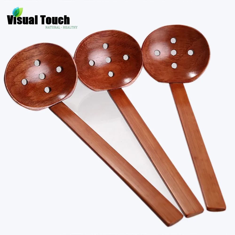 Визуальный сенсорный многофункциональный натуральный ковш из массива дерева