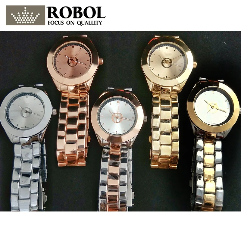 

ROBOL Stainless Steel Men Women Couples Quartz Watches Fashion Luxury Jewelry Gift Generous Precision Original Copy Jewelry