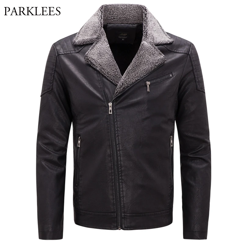 Pilot Leather Jackets Men 2017 Brand New PU Leather Thick Warm Jacket Jaqueta de Couro Masculina Mens Biker Jackets and Coats