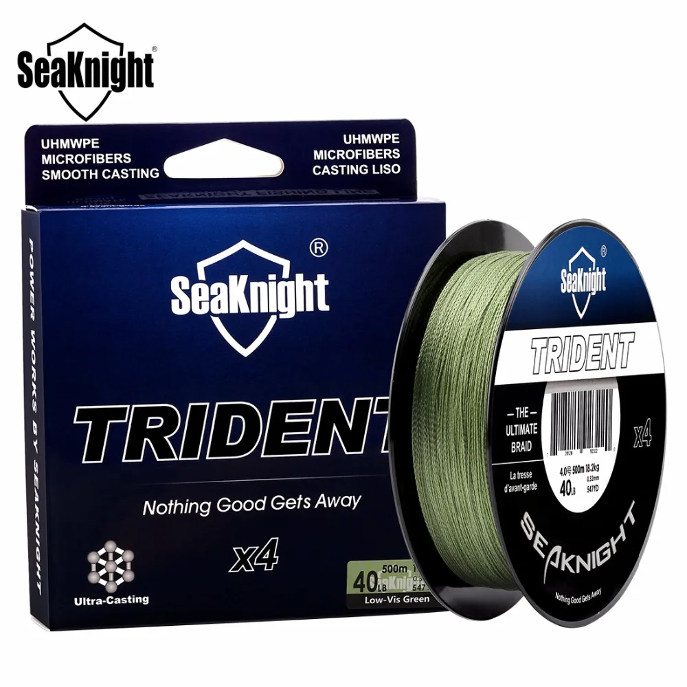 

2017 New SeaKnight TRIDENT 500M 547yds Braided PE Fishing Line 8-80lb 4Strands Multifilament Sea Fishing Line Floating Carp Rope