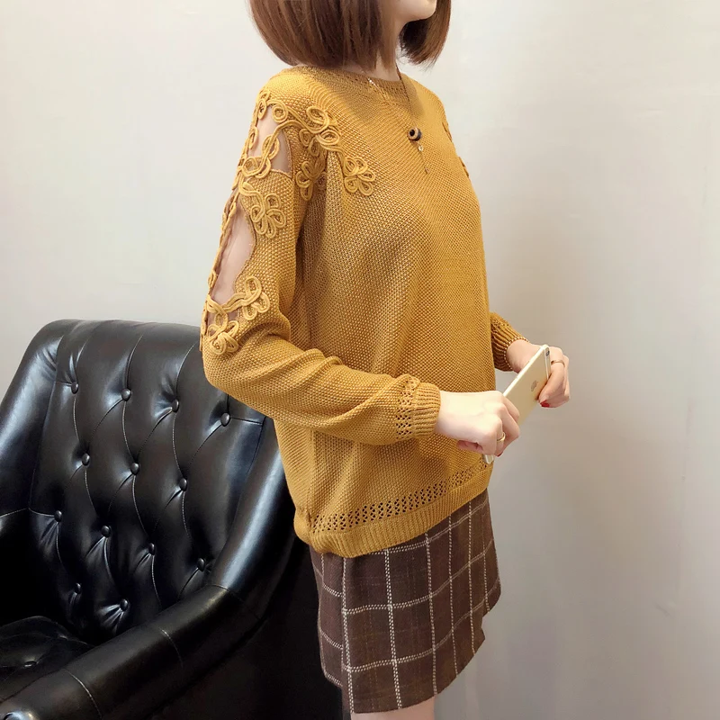 Spring Summer Women Hollow Sweater 2018 Autumn New Korean Loose Large Size Bright Mesh Yarn Female Bottoming Knitting Sweater Spring Summer Women Hollow Sweater 2018 Autumn New Korean Loose Large Size Bright Mesh Yarn Female Bottoming Knitting Sweater