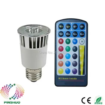 

(10PCS/Lot) 3 Years Warranty 5W RGB LED Bulb Remote LED Spot Light E27 GU10 Color Change Spotlight Lamp