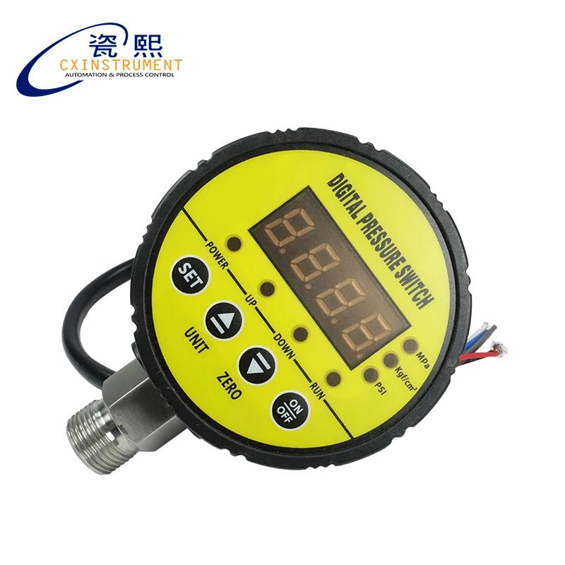 

Air Compressor Pressure Switch With 0~16 Bar Range Relay Switch Signal and 0.5% Accuracy High Accuracy Gas Pressure Switch