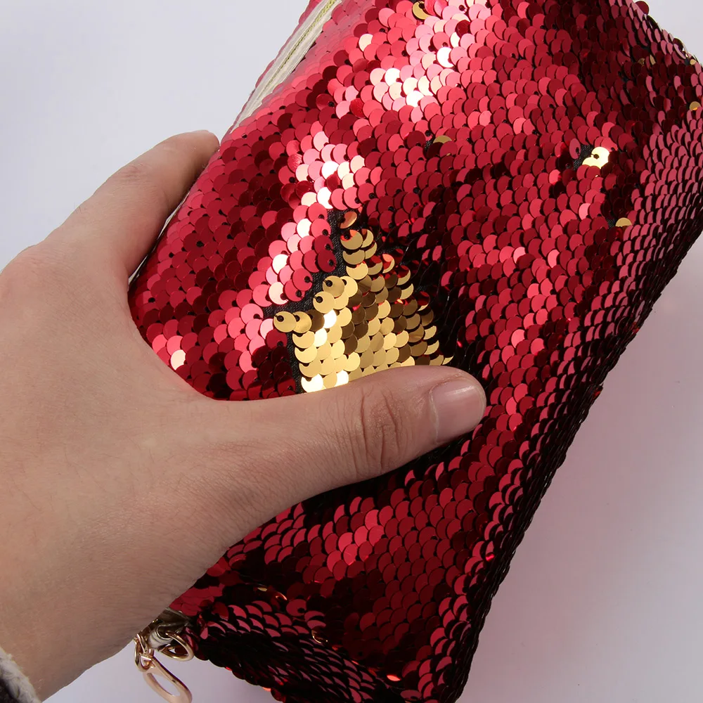 Новая модная женская сумка для макияжа с блестками в виде русалки, сумка для девочек, блестящие косметички с блестками, сумка для путешествий, сумки на молнии