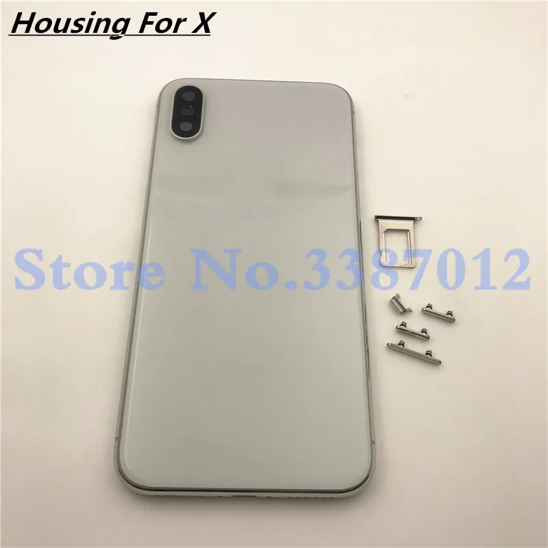 

Back housing Middle Frame Chassis Full Housing Assembly Battery Cover replacement For iphone X Housing With Logo