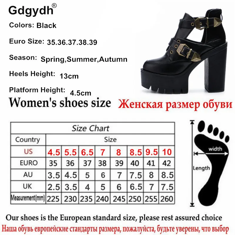 Gdgydh/; женские туфли-лодочки; сезон весна-осень; женская обувь на платформе с высоким толстым каблуком и круглым носком; повседневные модные туфли с вырезами и пряжкой; размеры
