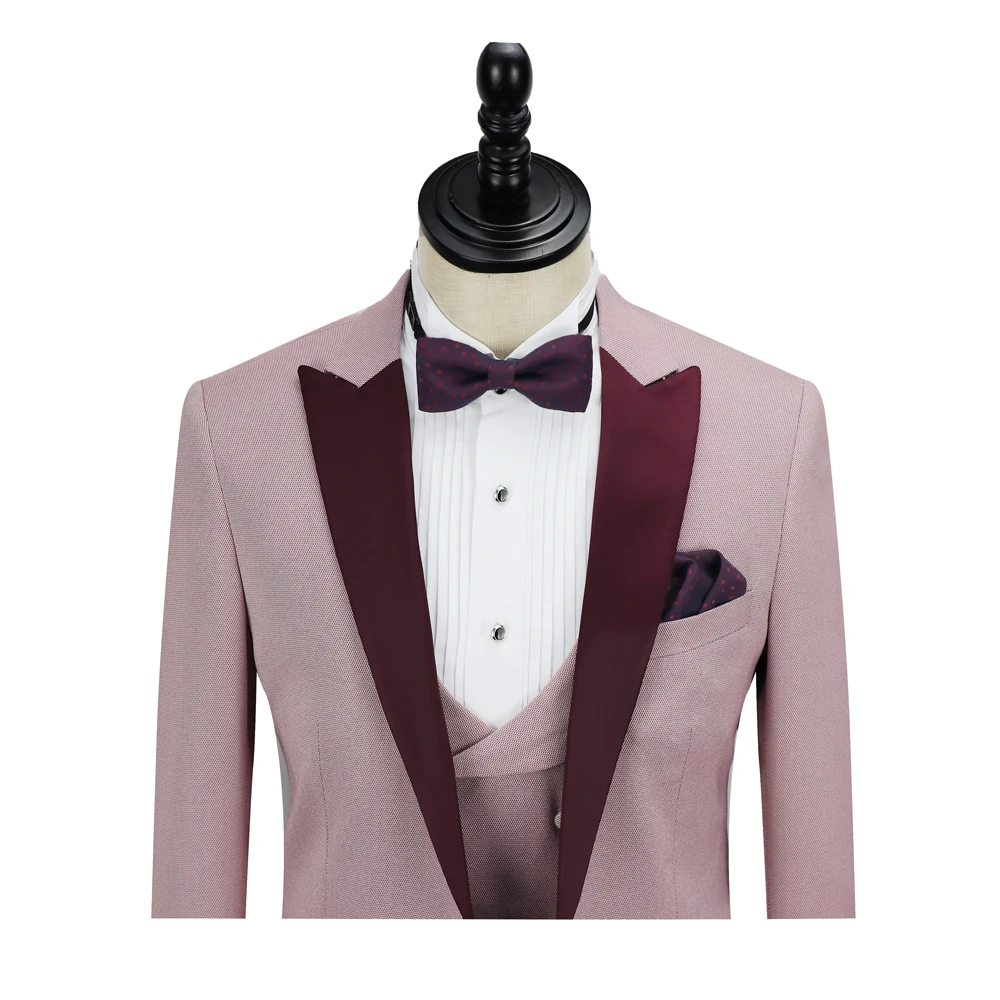 DARO Latest Coat Pant Designs Tuxedos Pink and blue Suits for Men Dress Wedding Groom Prom Suits DR8191