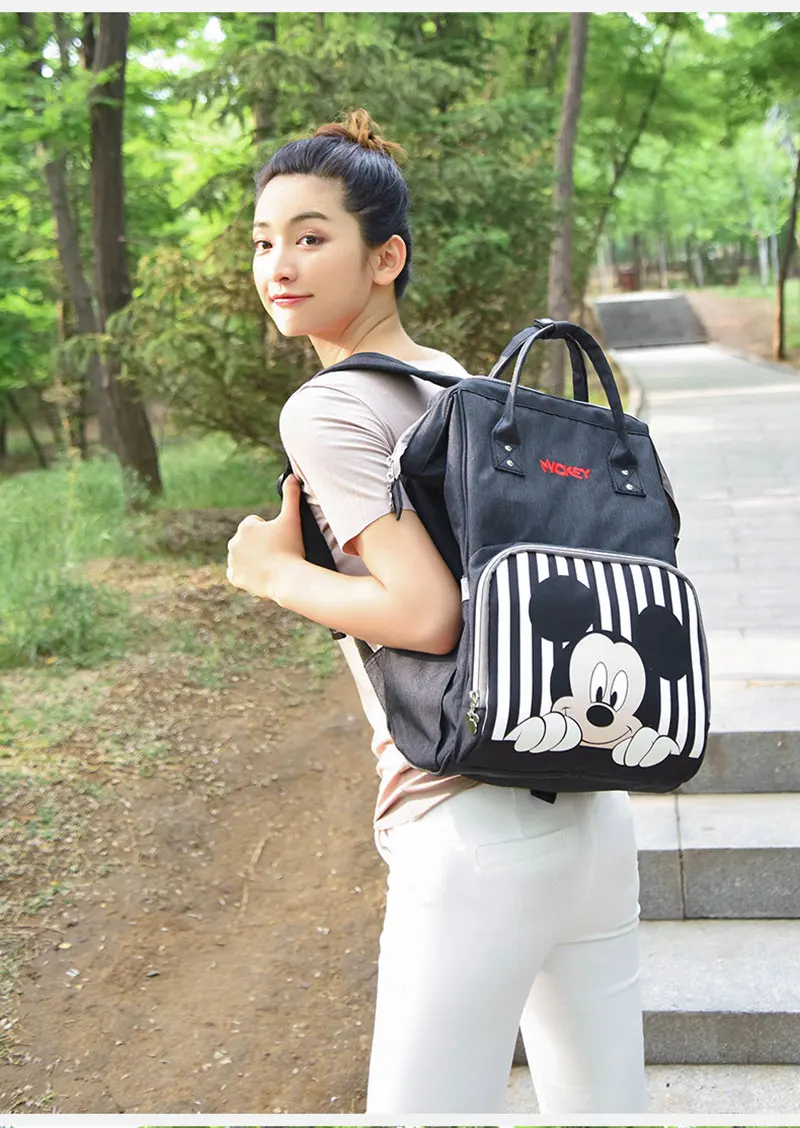 Disney Микки Минни Мумия сумка для подгузников дорожная пеленка сумка Bolsas Maternidade коляска с водоотталкивающим покрытием сумка USB Электрический