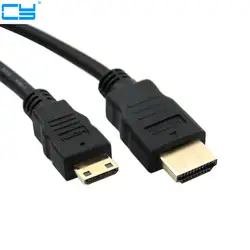 5 м 15ft Золото HDMI к Mini HDMI кабель V1.4 для HDTV DV 1080 P высокое Скорость для 3D камера Планшеты PC 5ft 1.5 м