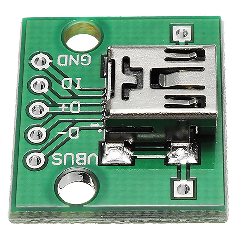 10 шт. Mini Usb для Dip Женский Глава Mini-5P патч к Dip 2,54 мм Адаптер доска