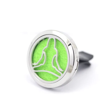

2017 New 30mm Stainless Steel Yoga Coach with Vent Aromatherapy/Essential Oil Diffuser Perfume Locket Clip for Car