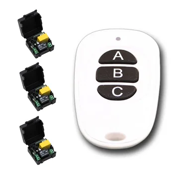

1 Channel ON/OFF 220V Wireless Remote Control Switch for Lamp & Light 3 Receiver+1 Waterproof Transmitter