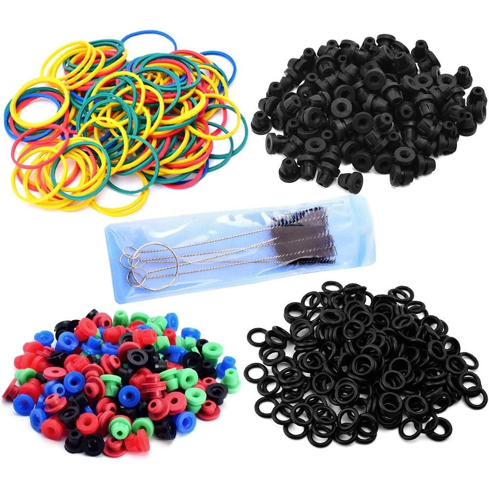 

Tattoo Needle Rubber Grommets Nipples "T" Type Needle Pad Tattoo Machine Accessory Armature Bar Tools Cleaning Brush Set