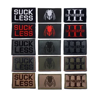 

10pcs/lot 3D embroidery magic stickers DATHKEEPER patch Predator patch armband SUCKLESS DATHKEEPER Tactical Patch