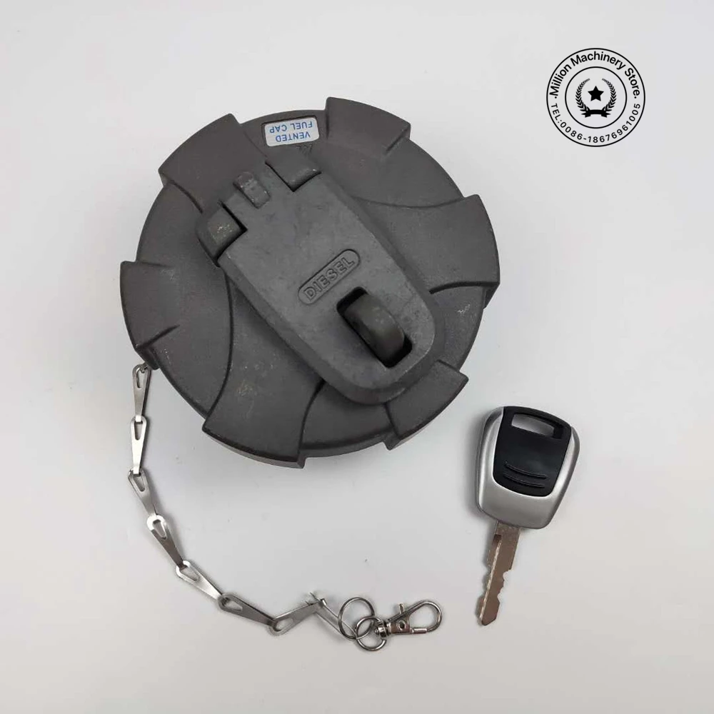 

Fuel Diesel Cap With 1 Key For Hyundai R-9 excavator loader HYUNDAI DX360-9 Excavator Diesel Box Cover