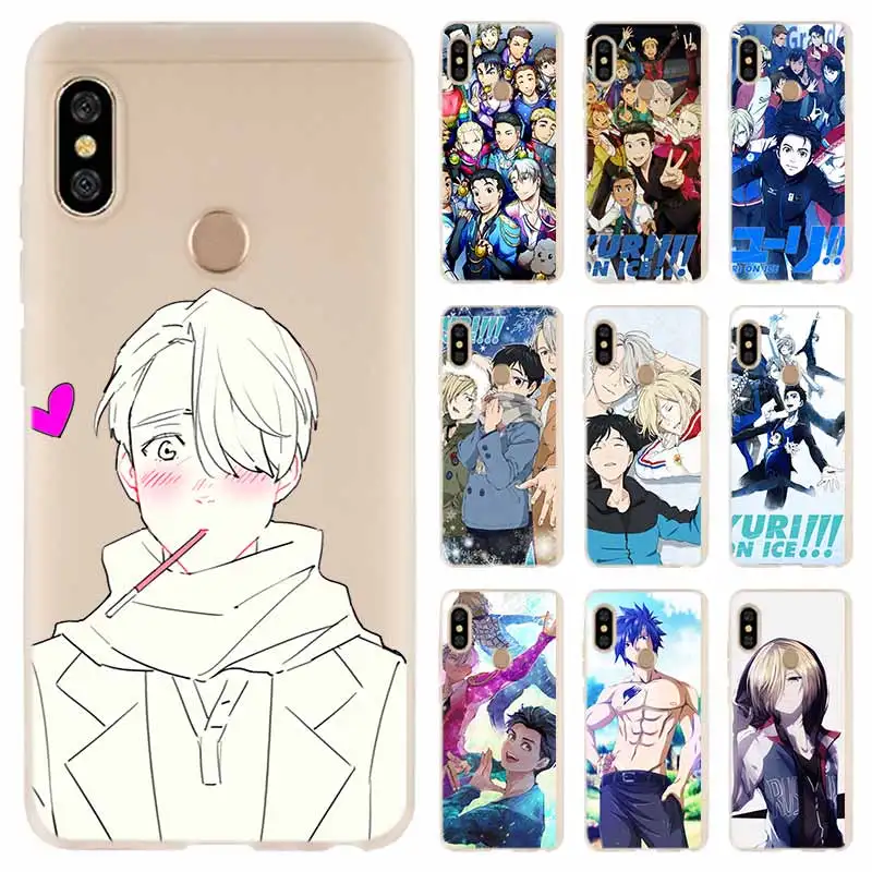 Yuri on ice yuri and victor skate Модный мягкий чехол из ТПУ для Coque Xiaomi Redmi 9a 8a 7a 6a 5a Note 9 8 7 6 5 Pro 8t