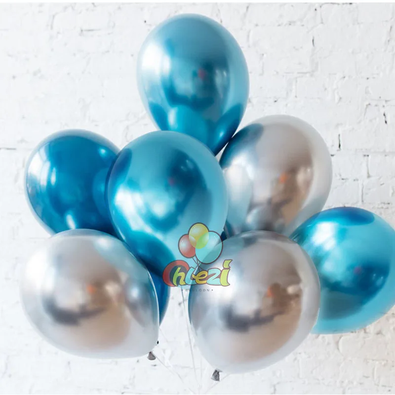 Ballons à hélium métalliques personnalisés en Latex chromé or argent, 100  pièces, décor de fête pour mariage, réceptionniste, anniversaire carnaval,  fournitures à l'hélium, 12 pouces - AliExpress