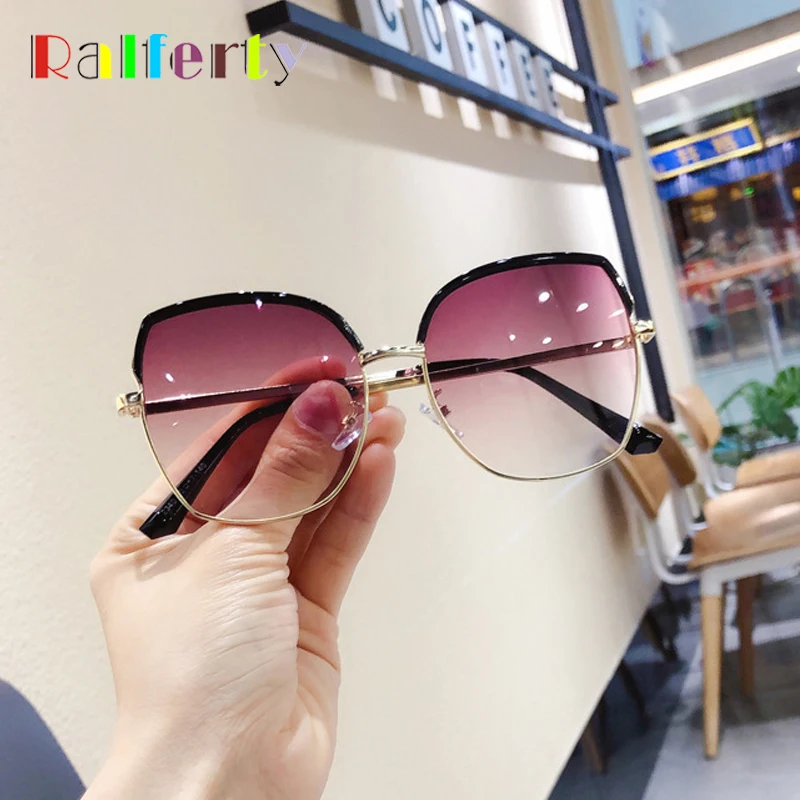 Ralferty Elegant Ladies Sunglasses New Oversized Women Sun Glasses Female Big Frame Shades lunette soleil femme Oculo M2340