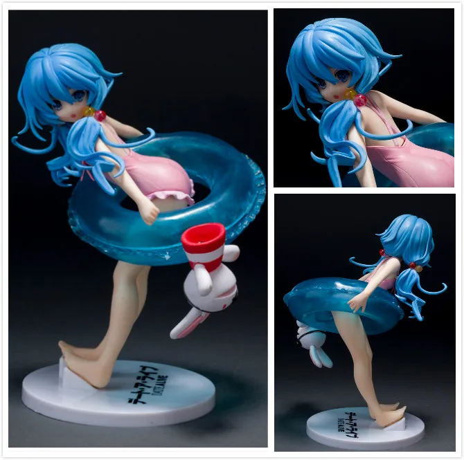 

7" 18CM Japanese anime Date A Live Yoshino Swim Wear 1/7 Scale Sexy PVC Action Figure Collection Model Toy